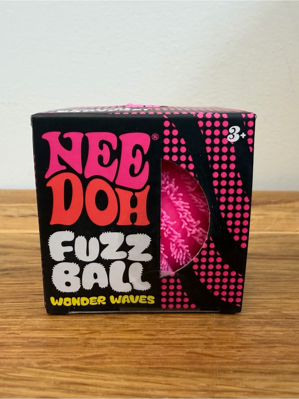 NeeDoh Fuzz Ball Wonder Waves - Pink Squishy Sensory Fidget